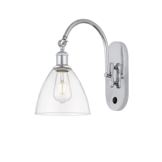 A thumbnail of the Innovations Lighting 518-1W-13-8 Bristol Sconce Polished Chrome / Clear