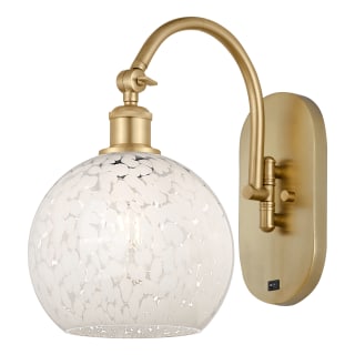 A thumbnail of the Innovations Lighting 518-1W-14-8-White Mouchette-Indoor Wall Sconce Satin Gold / White Mouchette