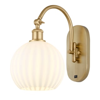 A thumbnail of the Innovations Lighting 518-1W-14-8-White Venetian-Indoor Wall Sconce Satin Gold / White Venetian
