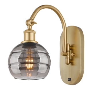 A thumbnail of the Innovations Lighting 518-1W-11-6 Rochester Sconce Satin Gold / Smoked