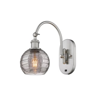 A thumbnail of the Innovations Lighting 518-1W 12 6 Athens Deco Swirl Sconce Brushed Satin Nickel / Light Smoke Deco Swirl