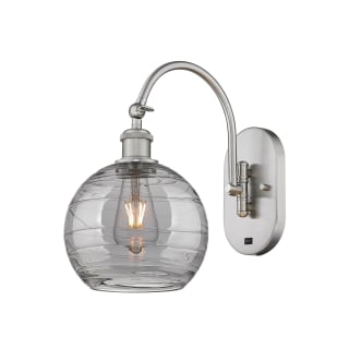 A thumbnail of the Innovations Lighting 518-1W 13 8 Athens Deco Swirl Sconce Brushed Satin Nickel / Light Smoke Deco Swirl