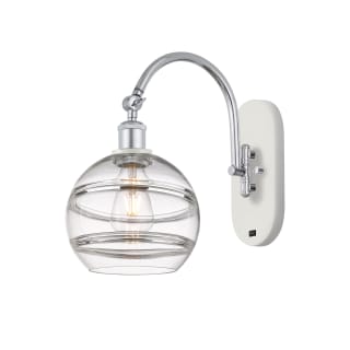 A thumbnail of the Innovations Lighting 518-1W-13-8 Rochester Sconce White Polished Chrome / Clear
