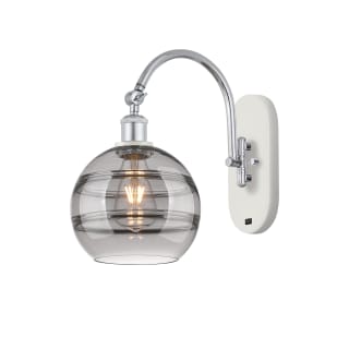 A thumbnail of the Innovations Lighting 518-1W-13-8 Rochester Sconce White Polished Chrome / Smoked
