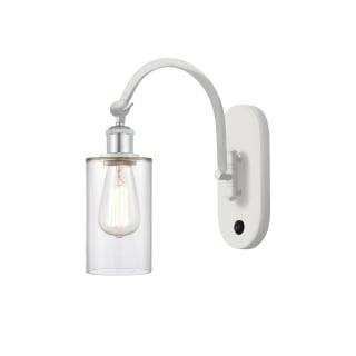 A thumbnail of the Innovations Lighting 518-1W-13-5 Clymer Sconce White and Polished Chrome / Clear