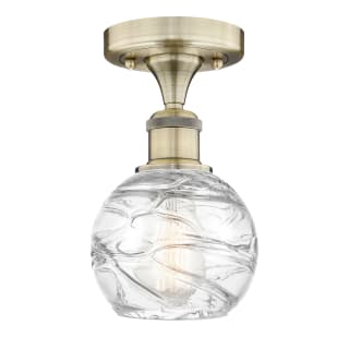 A thumbnail of the Innovations Lighting 616-1F-9-6 Athens Deco Swirl Semi-Flush Antique Brass / Clear Deco Swirl