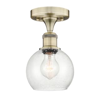 A thumbnail of the Innovations Lighting 616-1F-9-6 Athens Semi-Flush Antique Brass / Seedy