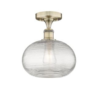 A thumbnail of the Innovations Lighting 616-1F-10-10-Ithaca-Indoor Ceiling Fixture Antique Brass / Clear Ithaca