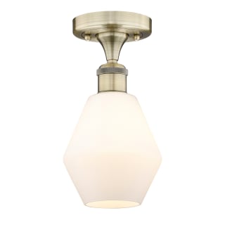 A thumbnail of the Innovations Lighting 616-1F-11-6 Cindyrella Semi-Flush Antique Brass / Cased Matte White