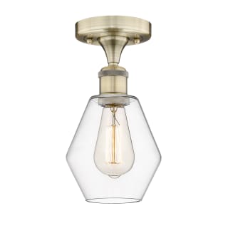 A thumbnail of the Innovations Lighting 616-1F-11-6 Cindyrella Semi-Flush Antique Brass / Clear