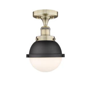 A thumbnail of the Innovations Lighting 616-1F-10-8 Edison Semi-Flush Antique Brass / Matte Black / Matte White