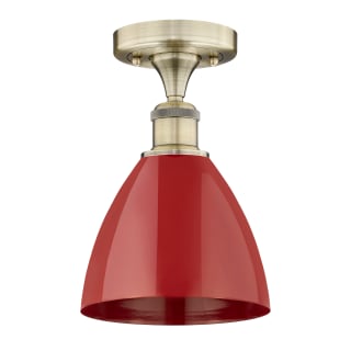 A thumbnail of the Innovations Lighting 616-1F-11-8 Plymouth Dome Semi-Flush Antique Brass / Red