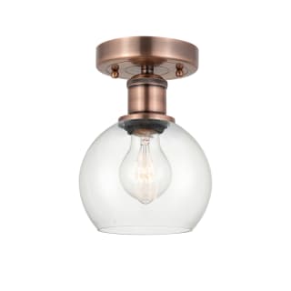 A thumbnail of the Innovations Lighting 616-1F-9-6 Athens Semi-Flush Antique Copper / Clear
