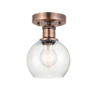 A thumbnail of the Innovations Lighting 616-1F-9-6 Athens Semi-Flush Antique Copper / Seedy