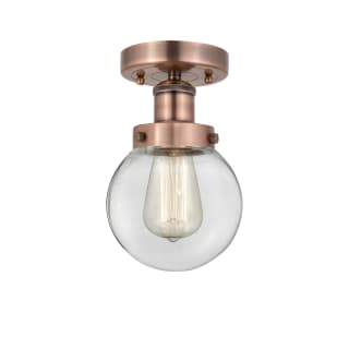 A thumbnail of the Innovations Lighting 616-1F-9-6 Beacon Semi-Flush Antique Copper / Clear