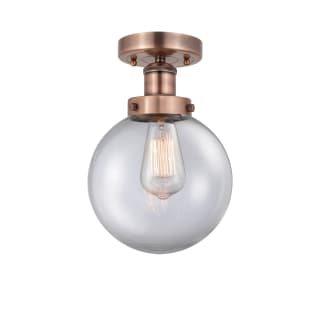 A thumbnail of the Innovations Lighting 616-1F-9-8 Beacon Semi-Flush Antique Copper / Clear