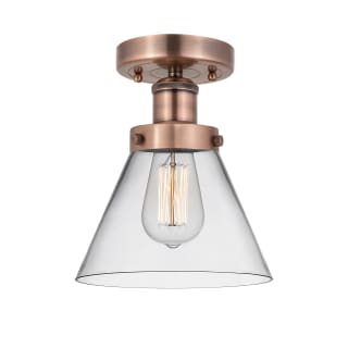 A thumbnail of the Innovations Lighting 616-1F-10-8 Cone Semi-Flush Antique Copper / Clear