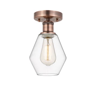 A thumbnail of the Innovations Lighting 616-1F-11-6 Cindyrella Semi-Flush Antique Copper / Clear