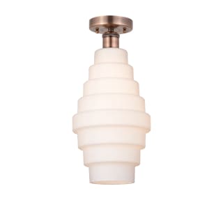 A thumbnail of the Innovations Lighting 616-1F-18-8 Cascade Flush Antique Copper / White