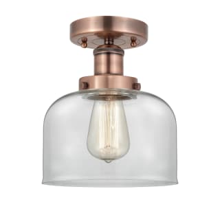 A thumbnail of the Innovations Lighting 616-1F-9-8 Bell Semi-Flush Antique Copper / Clear