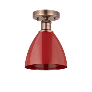 A thumbnail of the Innovations Lighting 616-1F-11-8 Plymouth Dome Semi-Flush Antique Copper / Red