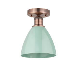 A thumbnail of the Innovations Lighting 616-1F-11-8 Plymouth Dome Semi-Flush Antique Copper / Seafoam