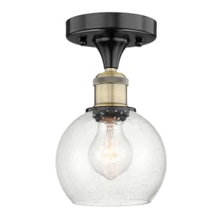 A thumbnail of the Innovations Lighting 616-1F-9-6 Athens Semi-Flush Black Antique Brass / Seedy