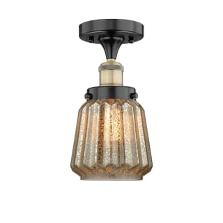 A thumbnail of the Innovations Lighting 616-1F-9-7 Chatham Semi-Flush Black Antique Brass / Mercury