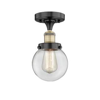 A thumbnail of the Innovations Lighting 616-1F-9-6 Beacon Semi-Flush Black Antique Brass / Clear