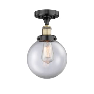 A thumbnail of the Innovations Lighting 616-1F-9-8 Beacon Semi-Flush Black Antique Brass / Clear