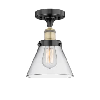 A thumbnail of the Innovations Lighting 616-1F-10-8 Cone Semi-Flush Black Antique Brass / Clear