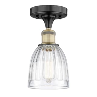 A thumbnail of the Innovations Lighting 616-1F-10-6 Brookfield Semi-Flush Black Antique Brass / Clear