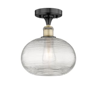 A thumbnail of the Innovations Lighting 616-1F-10-10-Ithaca-Indoor Ceiling Fixture Black Antique Brass / Clear Ithaca