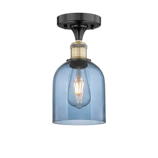 A thumbnail of the Innovations Lighting 616-1F 10 6 Bella Semi-Flush Black Antique Brass / Princess Blue