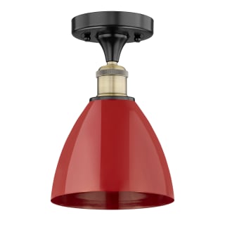A thumbnail of the Innovations Lighting 616-1F-11-8 Plymouth Dome Semi-Flush Black Antique Brass / Red