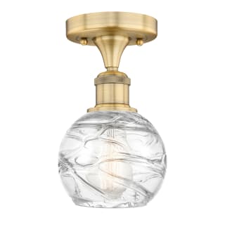 A thumbnail of the Innovations Lighting 616-1F-9-6 Athens Deco Swirl Semi-Flush Brushed Brass / Clear Deco Swirl