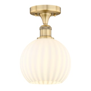 A thumbnail of the Innovations Lighting 616-1F-11-8-White Venetian-Indoor Ceiling Fixture Brushed Brass / White Venetian