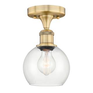 A thumbnail of the Innovations Lighting 616-1F-9-6 Athens Semi-Flush Brushed Brass / Clear