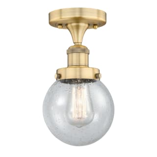 A thumbnail of the Innovations Lighting 616-1F-9-6 Beacon Semi-Flush Brushed Brass / Seedy
