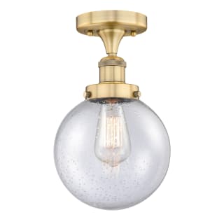 A thumbnail of the Innovations Lighting 616-1F-9-8 Beacon Semi-Flush Brushed Brass / Seedy