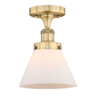 A thumbnail of the Innovations Lighting 616-1F-10-8 Cone Semi-Flush Brushed Brass / Matte White