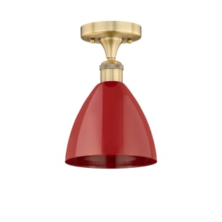 A thumbnail of the Innovations Lighting 616-1F-11-8 Plymouth Dome Semi-Flush Brushed Brass / Red