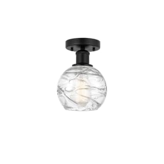 A thumbnail of the Innovations Lighting 616-1F-11-6 Athens Semi-Flush Matte Black / Clear Deco Swirl