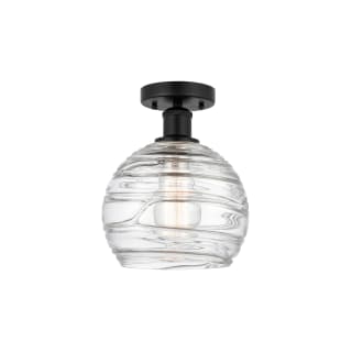 A thumbnail of the Innovations Lighting 616-1F-13-8 Athens Semi-Flush Matte Black / Clear Deco Swirl