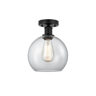 A thumbnail of the Innovations Lighting 616-1F-13-8 Athens Semi-Flush Matte Black / Clear
