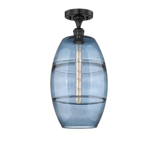 A thumbnail of the Innovations Lighting 616-1F 19 10 Vaz Semi-Flush Matte Black / Princess Blue