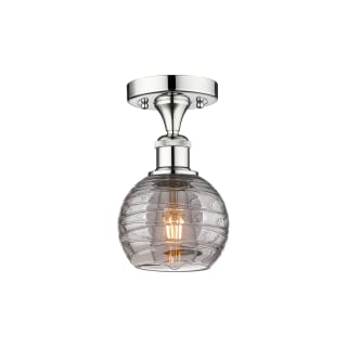 A thumbnail of the Innovations Lighting 616-1F-9-6-Athens Deco Swirl-Ceiling Fixture Polished Chrome / Light Smoke Deco Swirl
