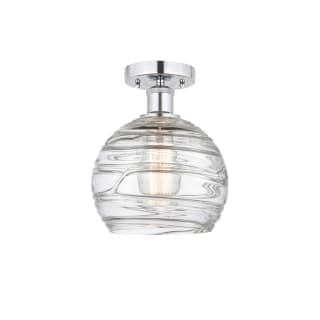 A thumbnail of the Innovations Lighting 616-1F-13-8 Athens Semi-Flush Polished Chrome / Clear Deco Swirl