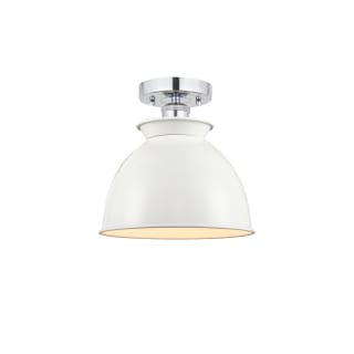 A thumbnail of the Innovations Lighting 616-1F-12-9 Adirondack Semi-Flush Polished Chrome / Glossy White