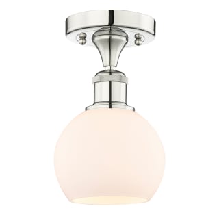 A thumbnail of the Innovations Lighting 616-1F-9-6 Athens Semi-Flush Polished Nickel / Matte White